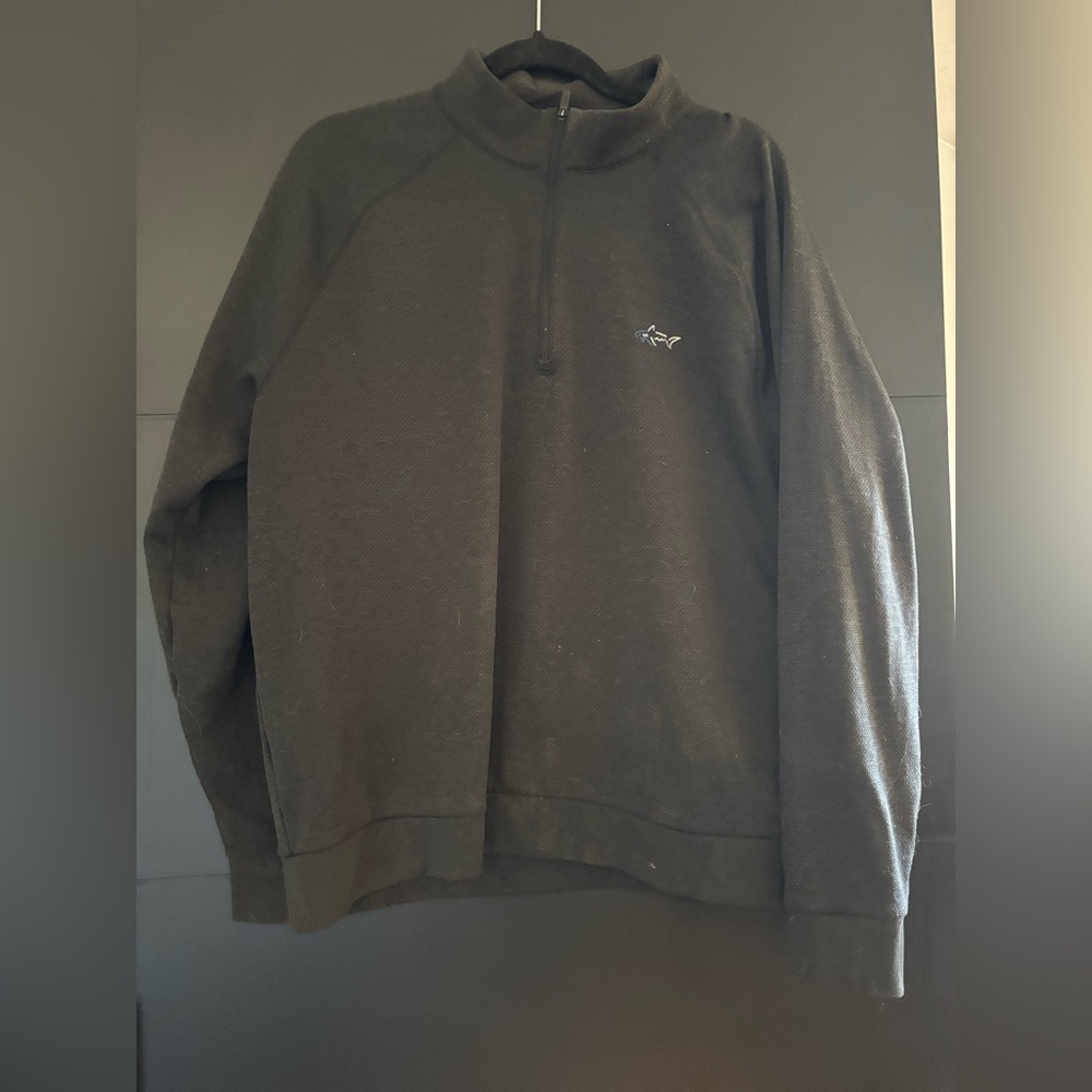 Greg Norman Collection Black Textured Pullover